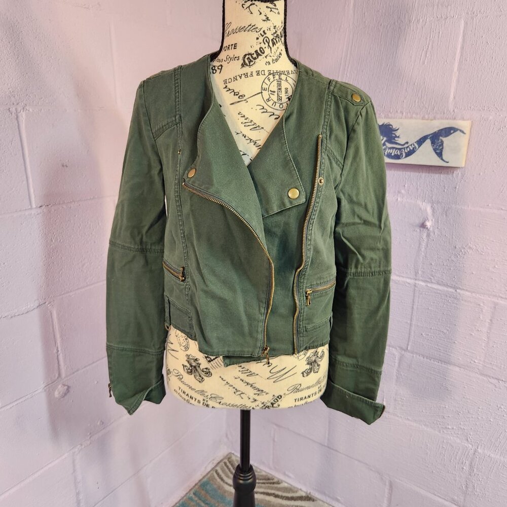 Rachel by Rachel Roy Dark Green Cropped Jacket